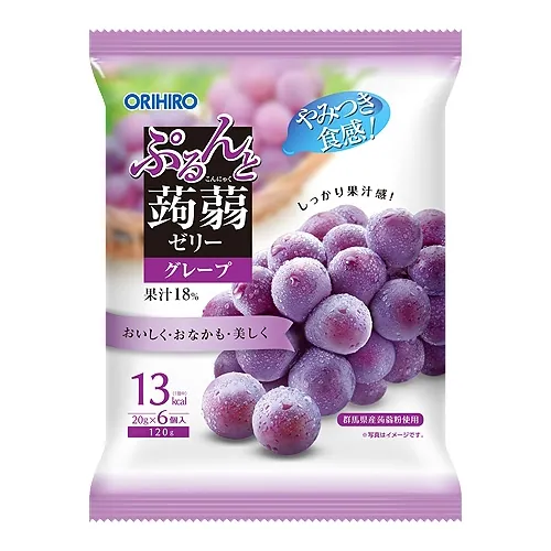 오리히로 푸룬토 곤약젤리 파우치 포도맛 6개입