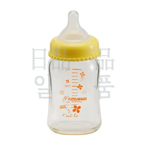 키즈마마 유리 광구 젖병 옐로우 150ml 2